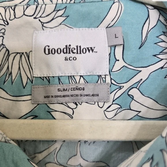 American Eagle OutfittersGood Fellow Tropical Print Shirts - Green and Blue - Picture 4 of 5